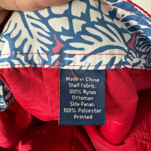 VINEYARD VINES Men’s Red Floral Side Board Shorts Size 36 Velcro‎ Tie Closure - Picture 4 of 6